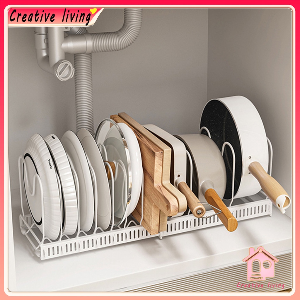 Pan Organizer Kitchen Storage Rack 4-7 Tier Creative Storage Shelf ...