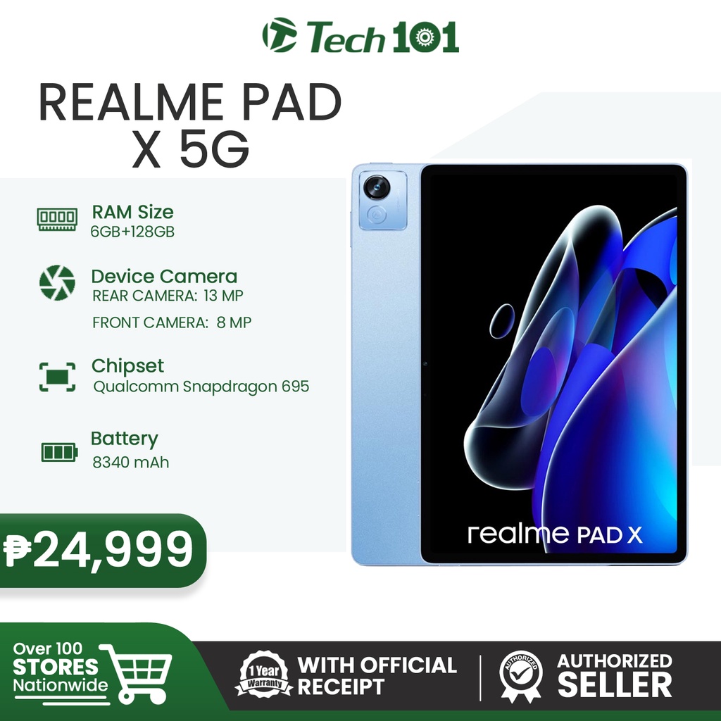 Realme Pad X 5G (6GB+128GB) Tablet Android for Online Class Authnetic