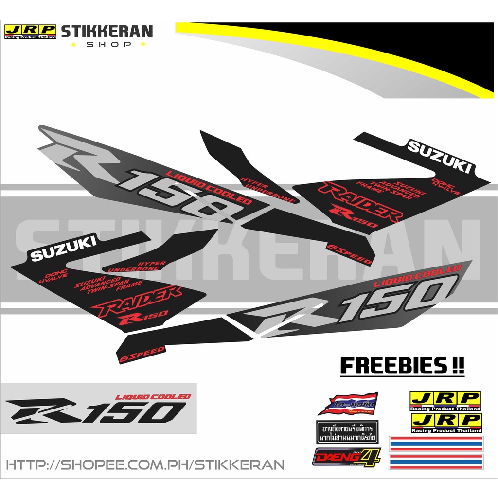 SUZUKI RAIDER 150FI STOCK DECAL 2023 | Shopee Philippines