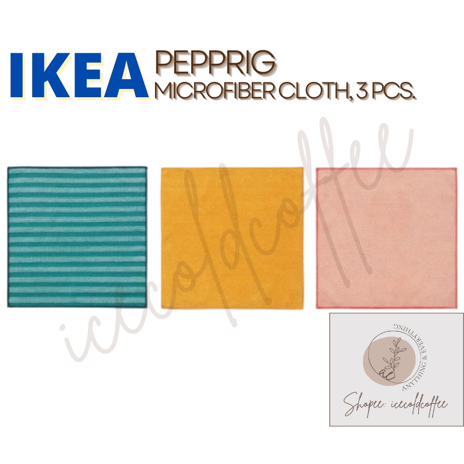 Original IKEA Pepprig Microfiber Cloth, 3 pcs. / pack, 28x28 cm (11x11