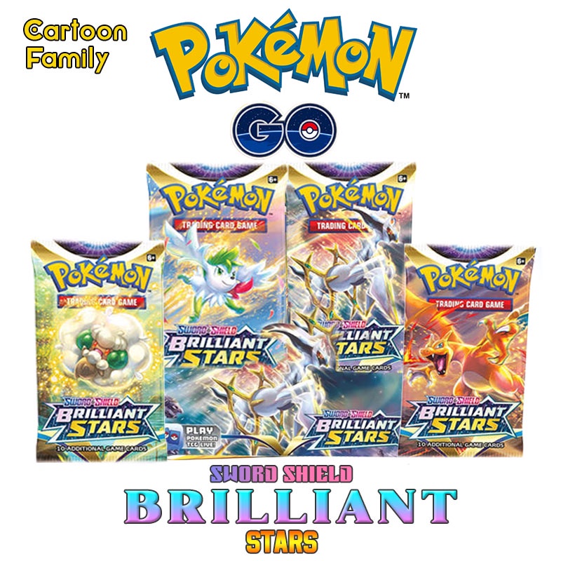 (10 pack)Pokemon Cards TCG Trading Cards Game BRILLIANT STARS ...