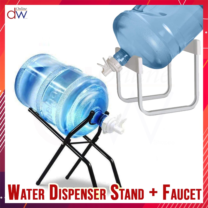 Water Bottle Dispenser Rack Stand With FREE Water Spigot Faucet Valve
