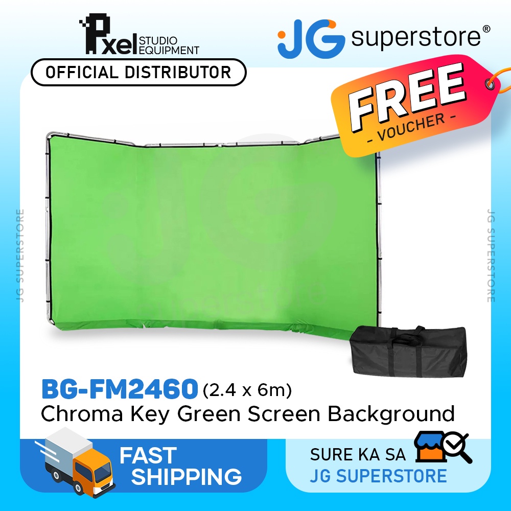 Pxel 2.4 x 6m Panoramic Chroma Key 4Fold Green Screen Background Cloth