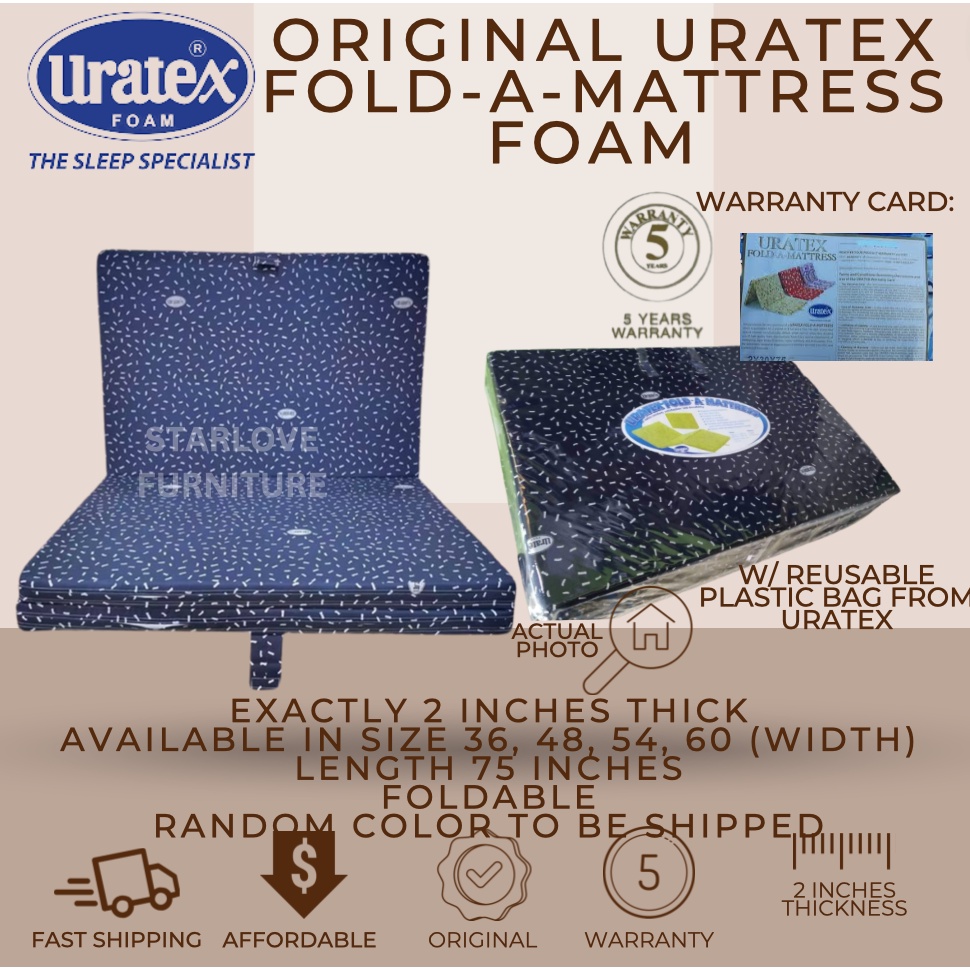 Uratex FoldaMattress TriFold Double Size 2 x 48 x 75 (FAM) Shopee Philippines
