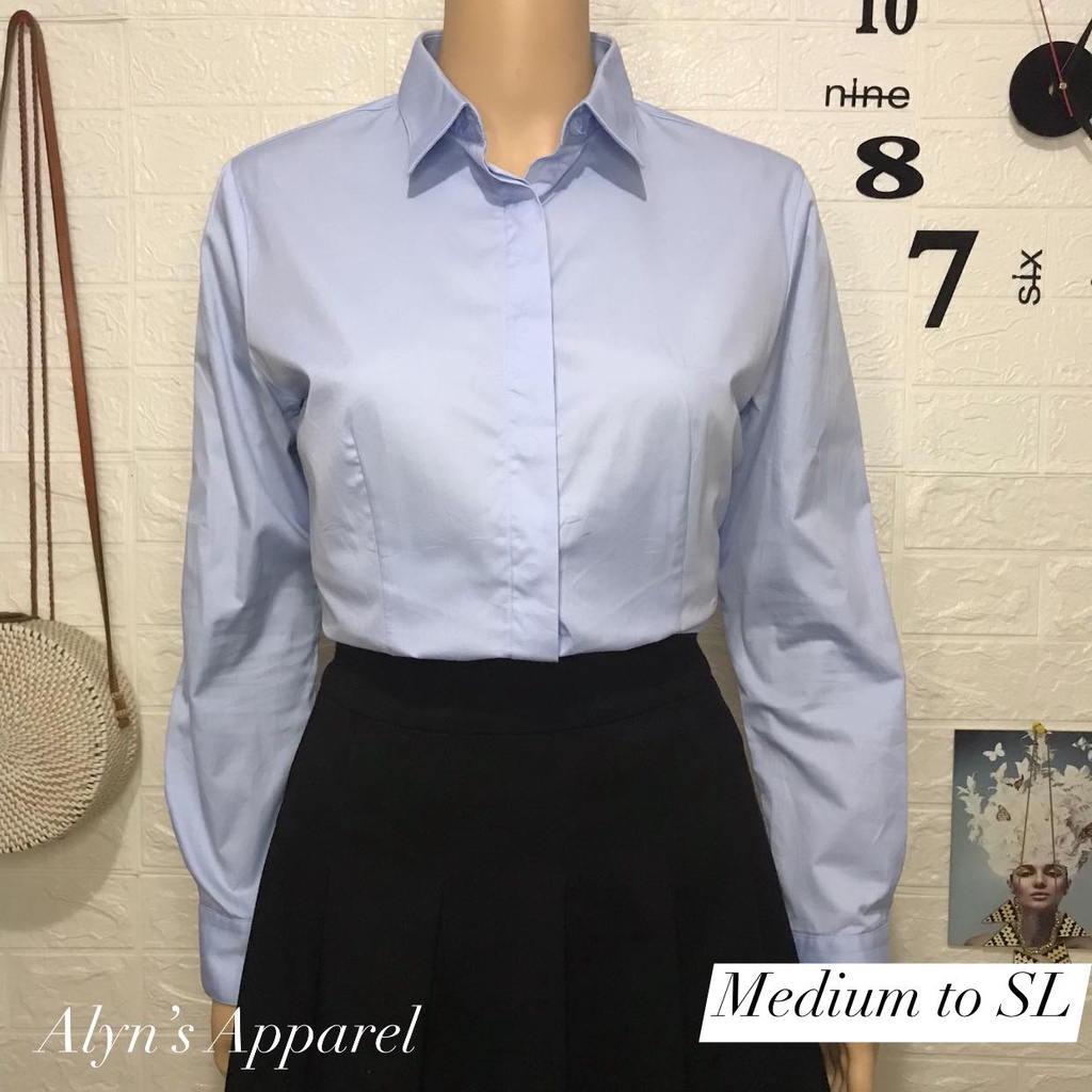 PASTEL BLUE TOP (PRELOVED) Shopee Philippines