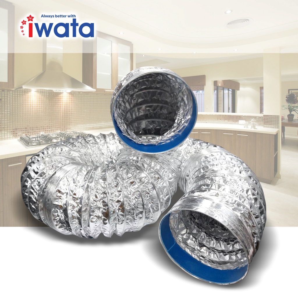 Iwata Flexible Aluminum Foil Ventilation Duct | Shopee Philippines