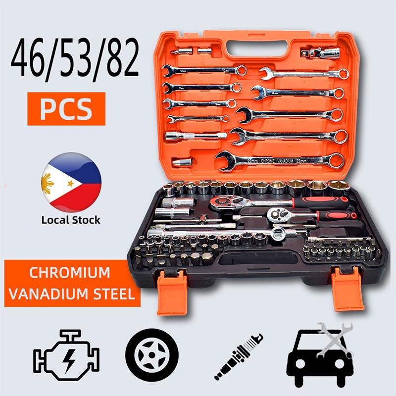 Femix 46/53/82 Pcs Tools Socket Wrench Set Car Tools Set Torque Wrench