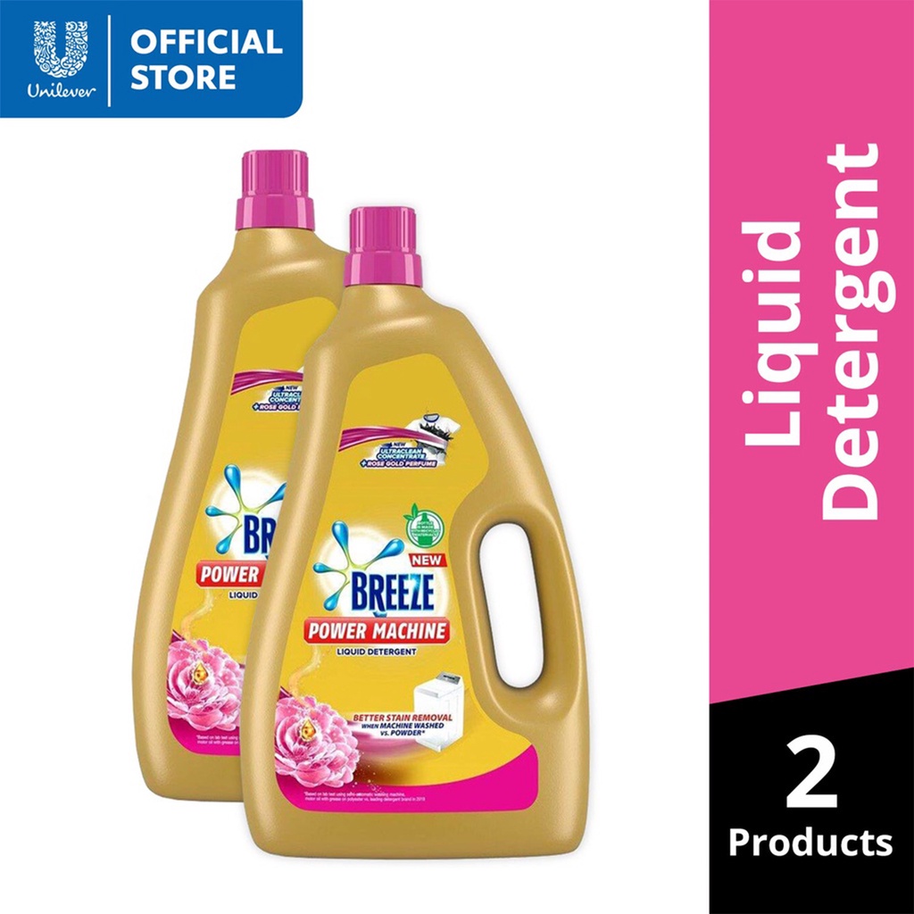 Breeze Liquid Detergent Power Machine with Rose Gold Perfume 2.9L 2
