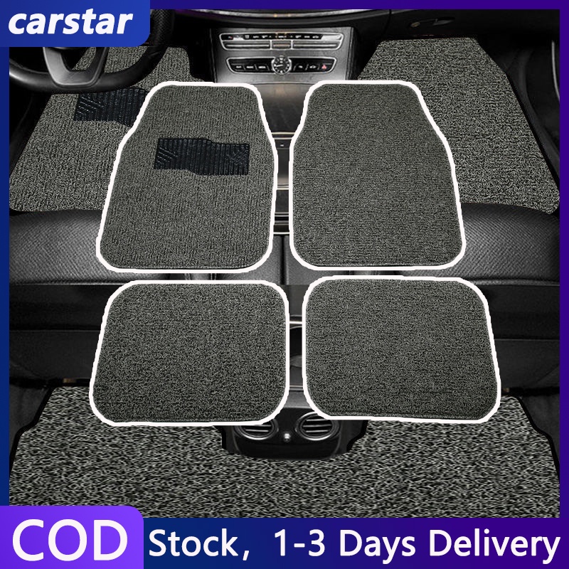 5pcs/set Universal Car Floor Mat Coil Spaghetti Matting Mat Car Floor