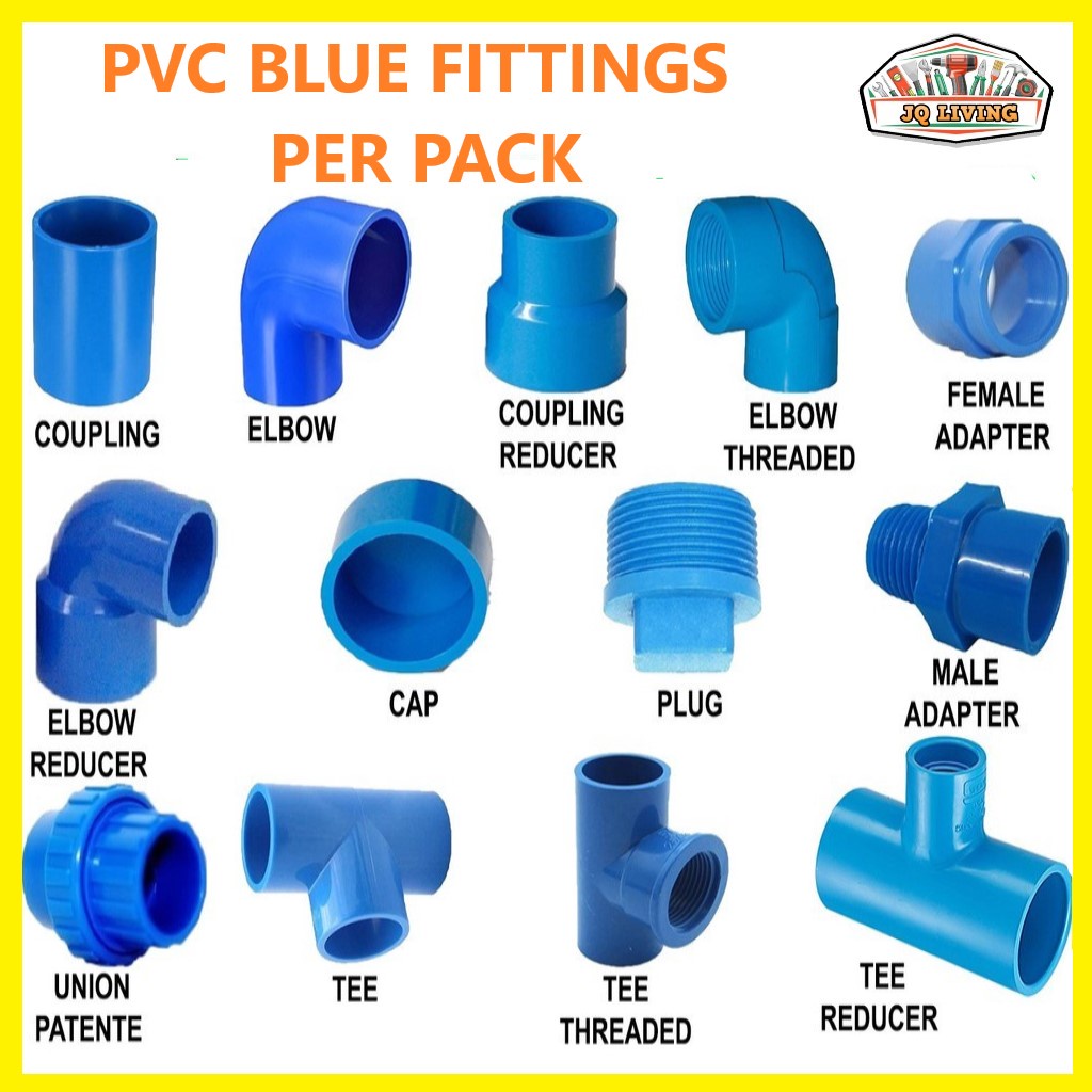 PVC Blue fittings 1/2 (20mm) 50 pcs. Per Pack Ecodex/Ccs Brand ...