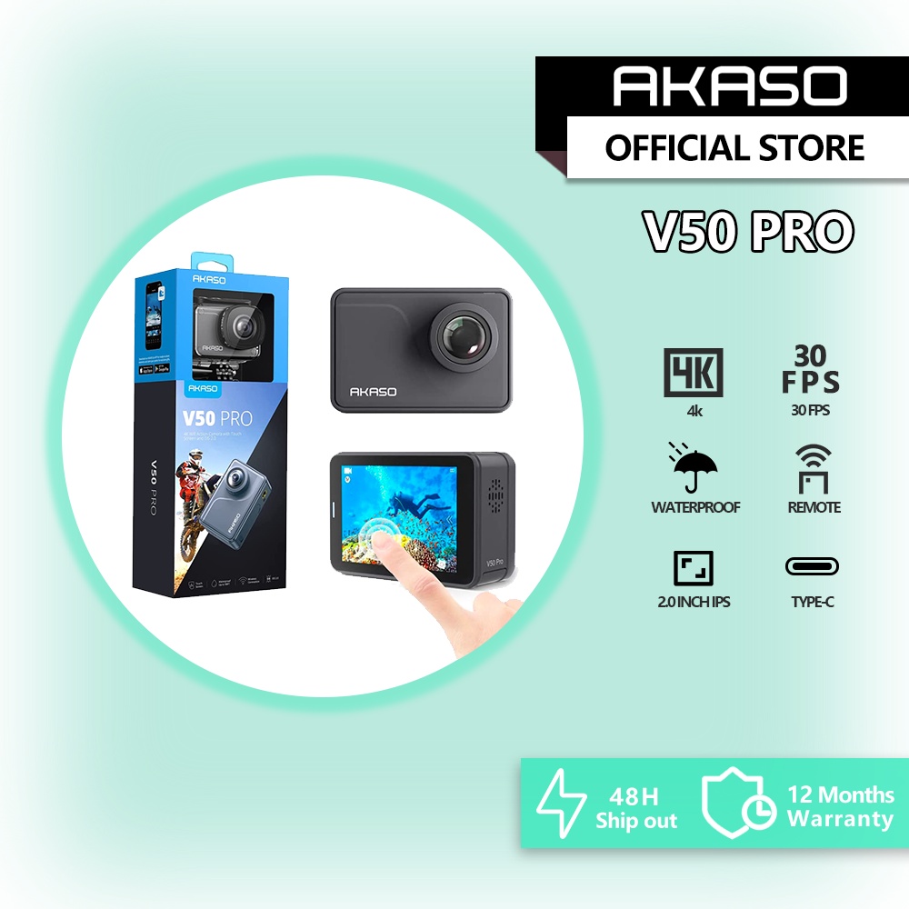 Native 4k30fps Akaso Waterproof Camera AKASO Brave 4K30FPS 20MP