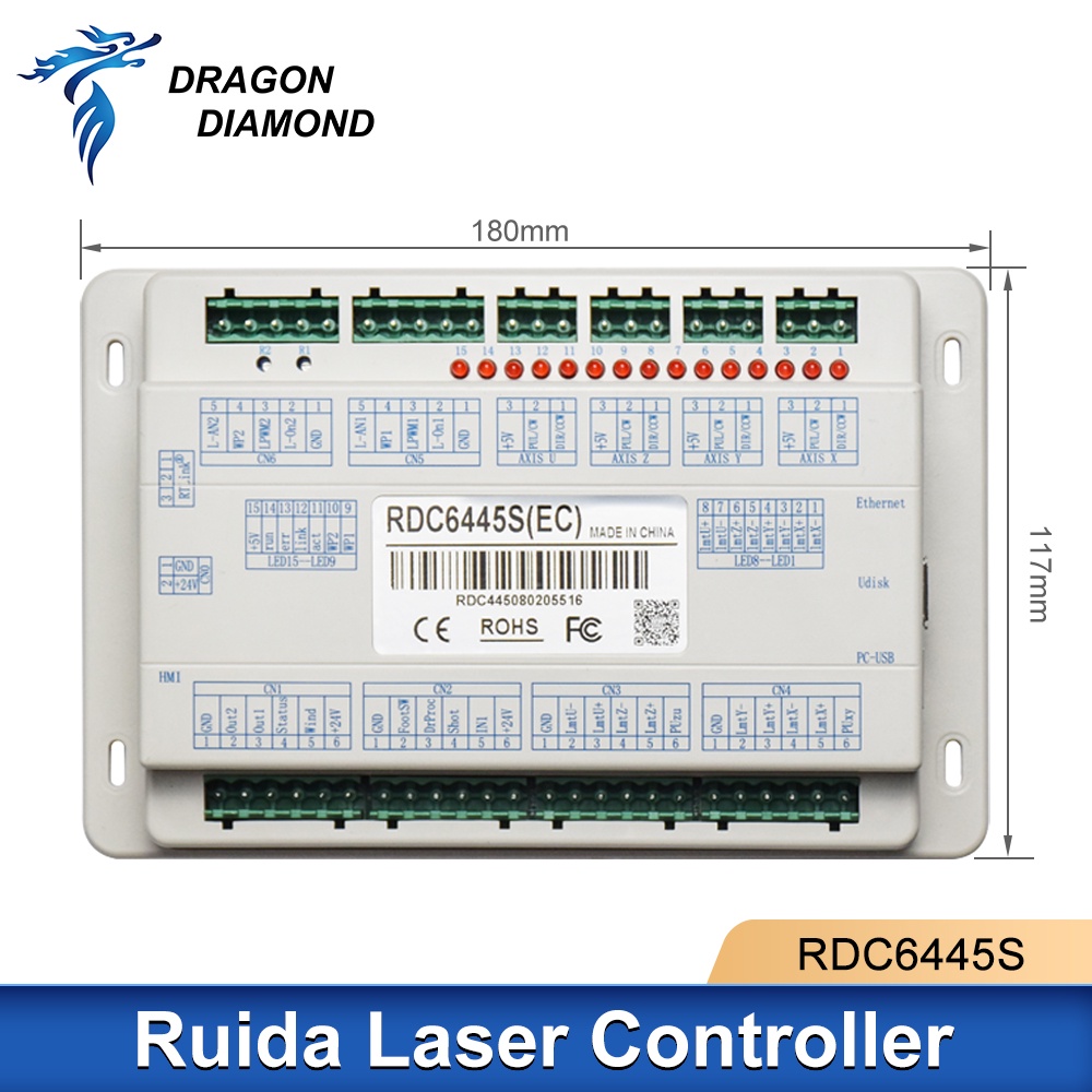 Dragon Diamond Original Ruida Co2 Laser Controller DSP System RDC6445S ...