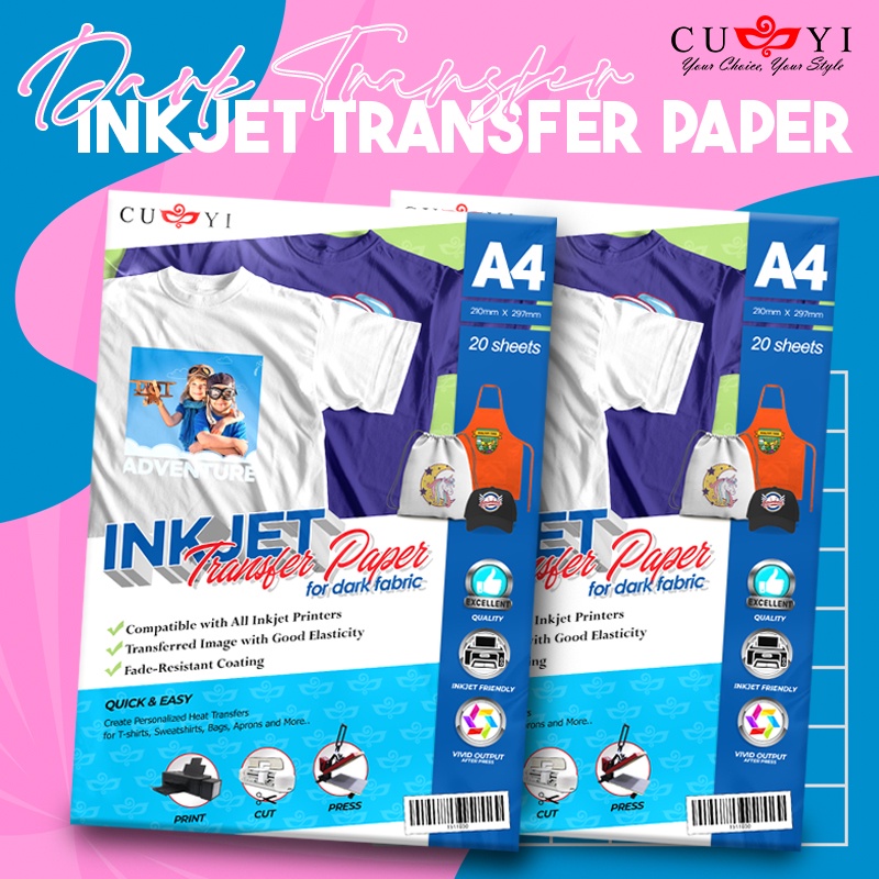 CUYI Dark Transfer Paper A4 Size (20sheets) Shopee Philippines