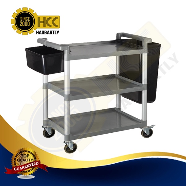 3 Tier Utility Cart Trolley Large Size 100x50x102cm for Food Service ...