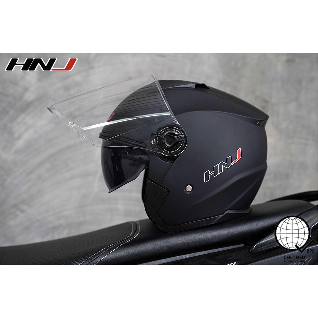 Hnj A Motorcycle Half Face Helmet Dual Visor Helmet Motor Helmet Man And Woman With Icc