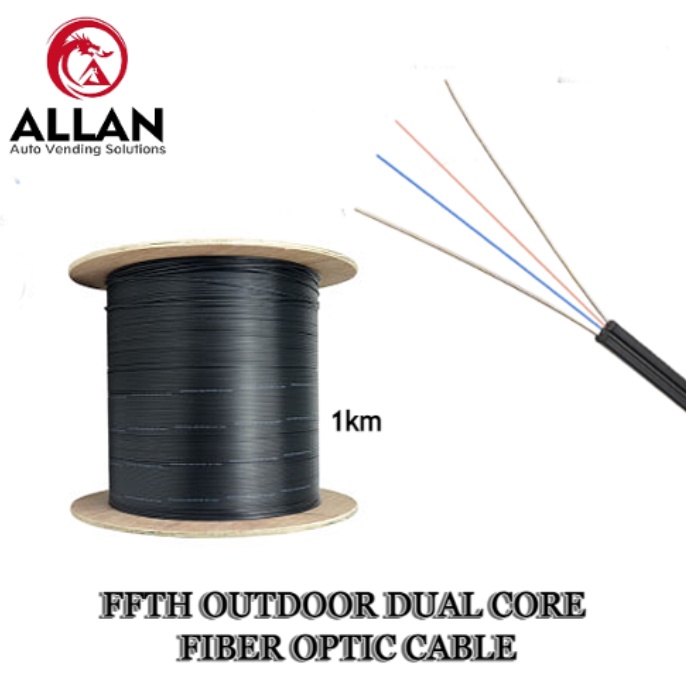 Allan Outdoor Fiber Cable 2 Core 1km Ffth Outdoor Dual Core Optic Cable 1km Shopee Philippines 7088