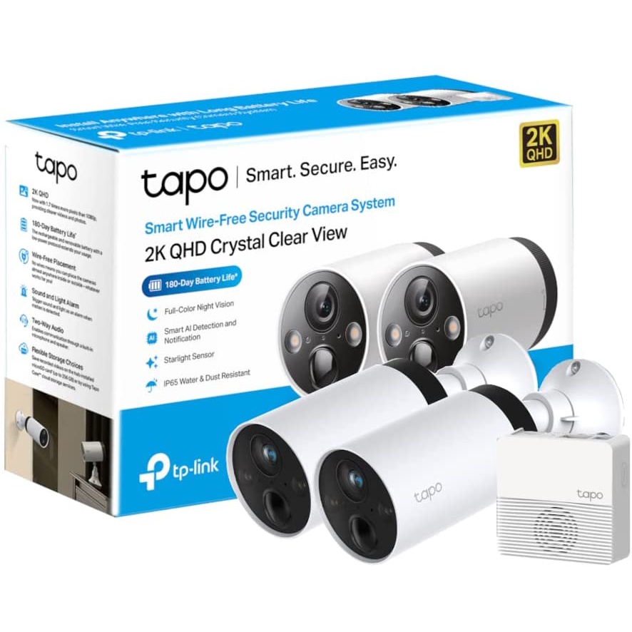 TpLink Tapo C420S2 Smart WireFree Security Camera System, 2Camera