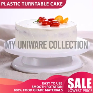 28cm Plastic Cake Plate Turntable Rotating Anti-skid Round Cake