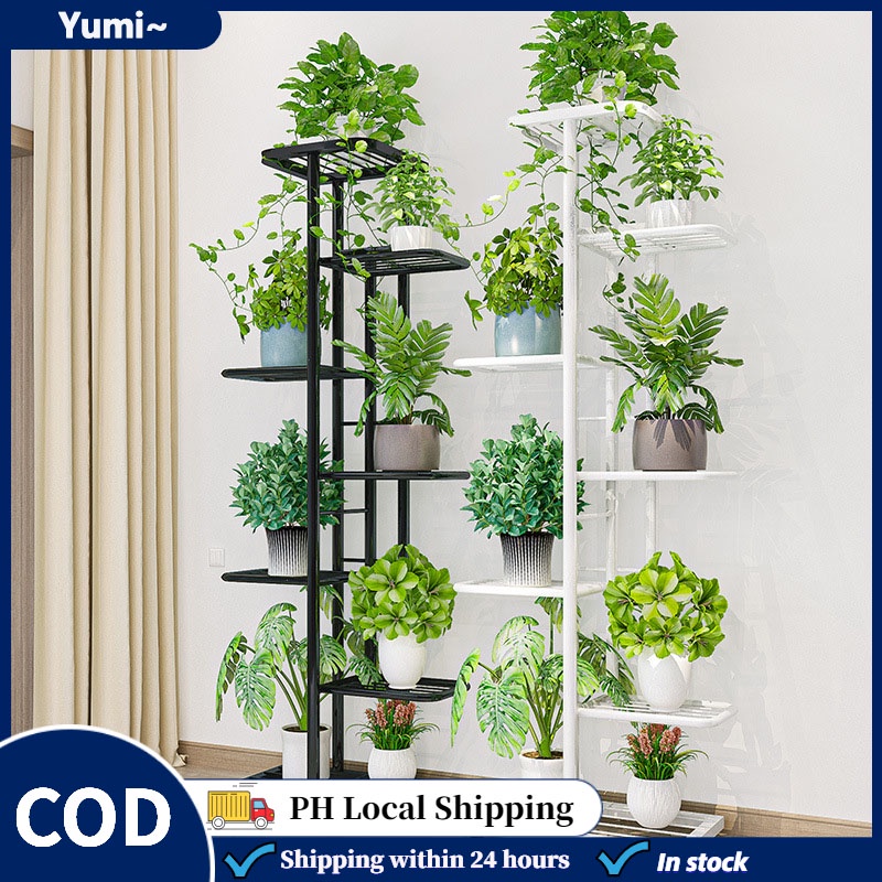 Indoor Flower Shelf Home Balcony Decoration Flower Stand Iron Plant