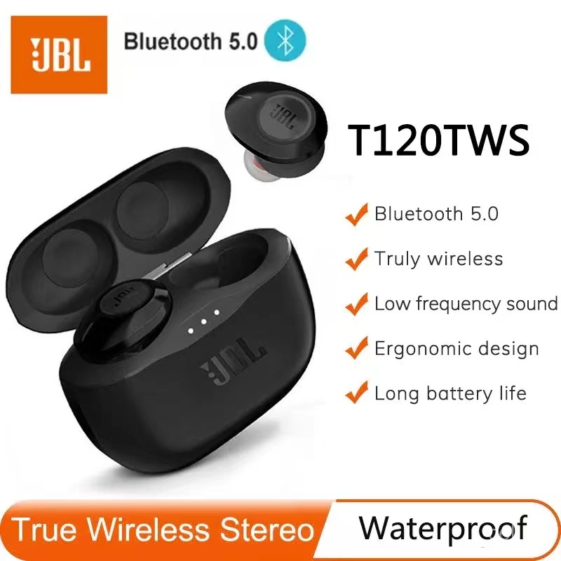 JBL TWS HEADSET WIRELESS TUNE120 EARPHONE BLUETOOTH TWS TUNE 120 ...