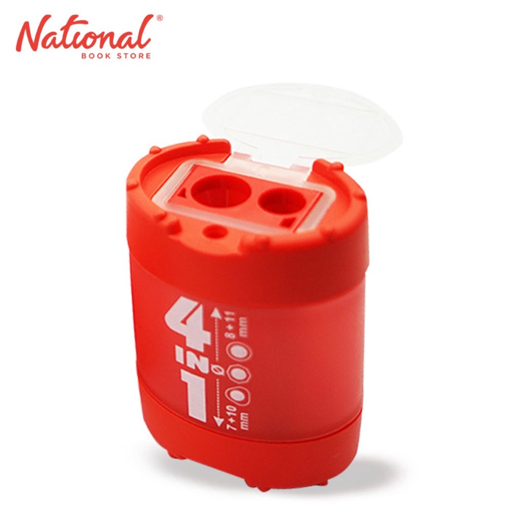 Kum Two- Hole Sharpener Red 4 in 1 KM-SH-4I1K4 - School Supplies ...