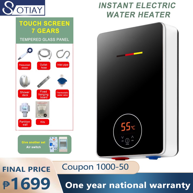 Instant electric water heater shower heater set for bathroom small mini