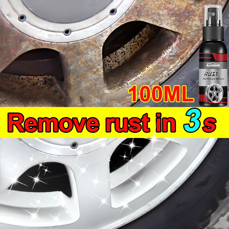 【Remove rust in 3 second】Car Rust Remover Spray100ml don‘t hurt metal.suitable for all rusty