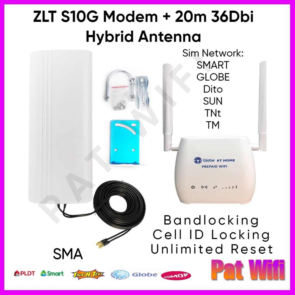 Zlt S10g Modem Openline witrh 36Dbi Hybrid Antenna 20 meters | Shopee ...