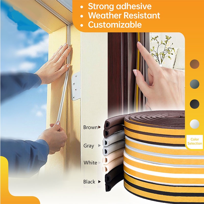 6 Meter Door Window Strip 3M Self Adhesive Type P Window Door Seal ...