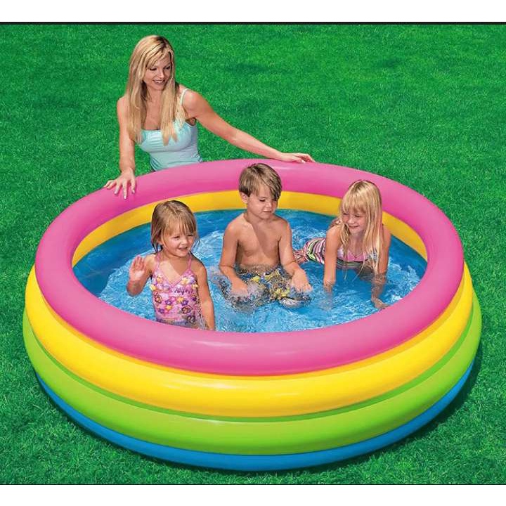 Alie Intex 3-Ring Inflatable Outdoor Swimming Pool 45