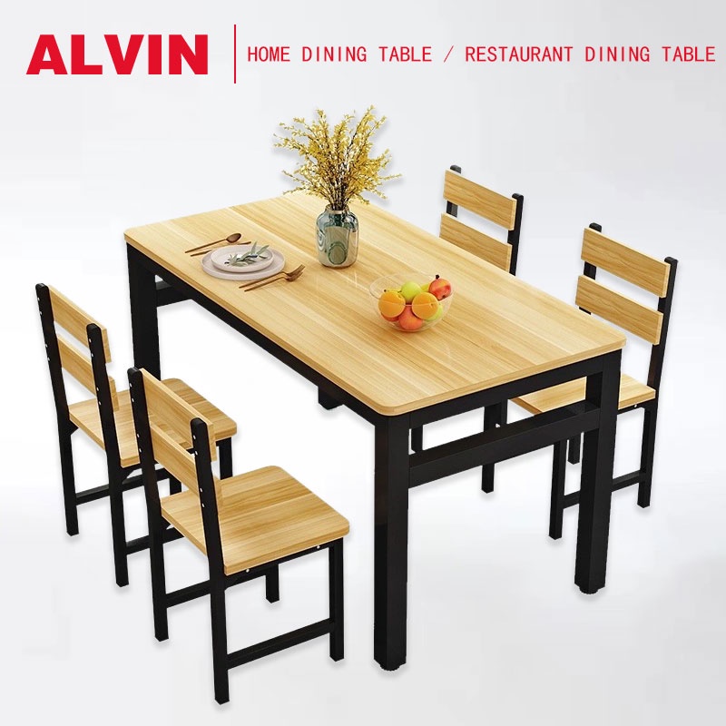 ALVIN Dining table and chairs combination 1 table 4 chairs restaurant