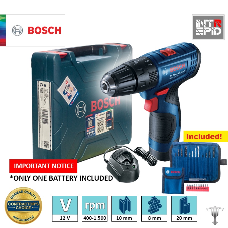 Bosch GSB 120-Li Professional 12 V Cordless Impact Drill with 1 Battery ...