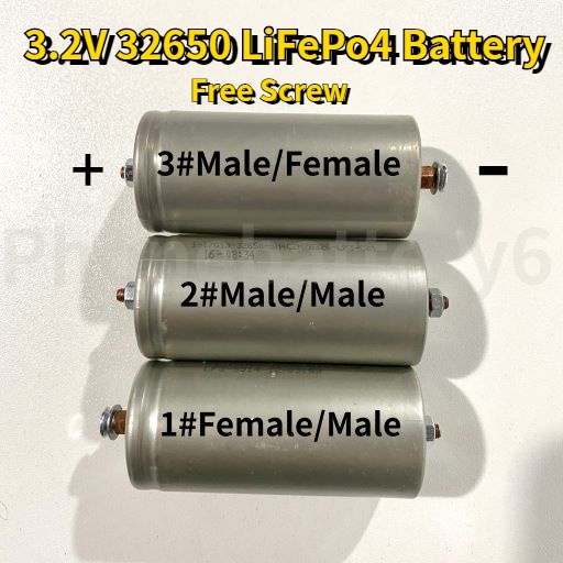 (FREE BOLTS & NUTS) 32650 lifepo4 Battery 5500mAh 3.2V Professional