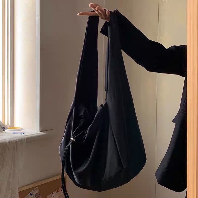 Pbong  New Korean Bow Large Capacity Single Shoulder Tote Bag Fashion Casual Versatile Underarm Canvas Bags