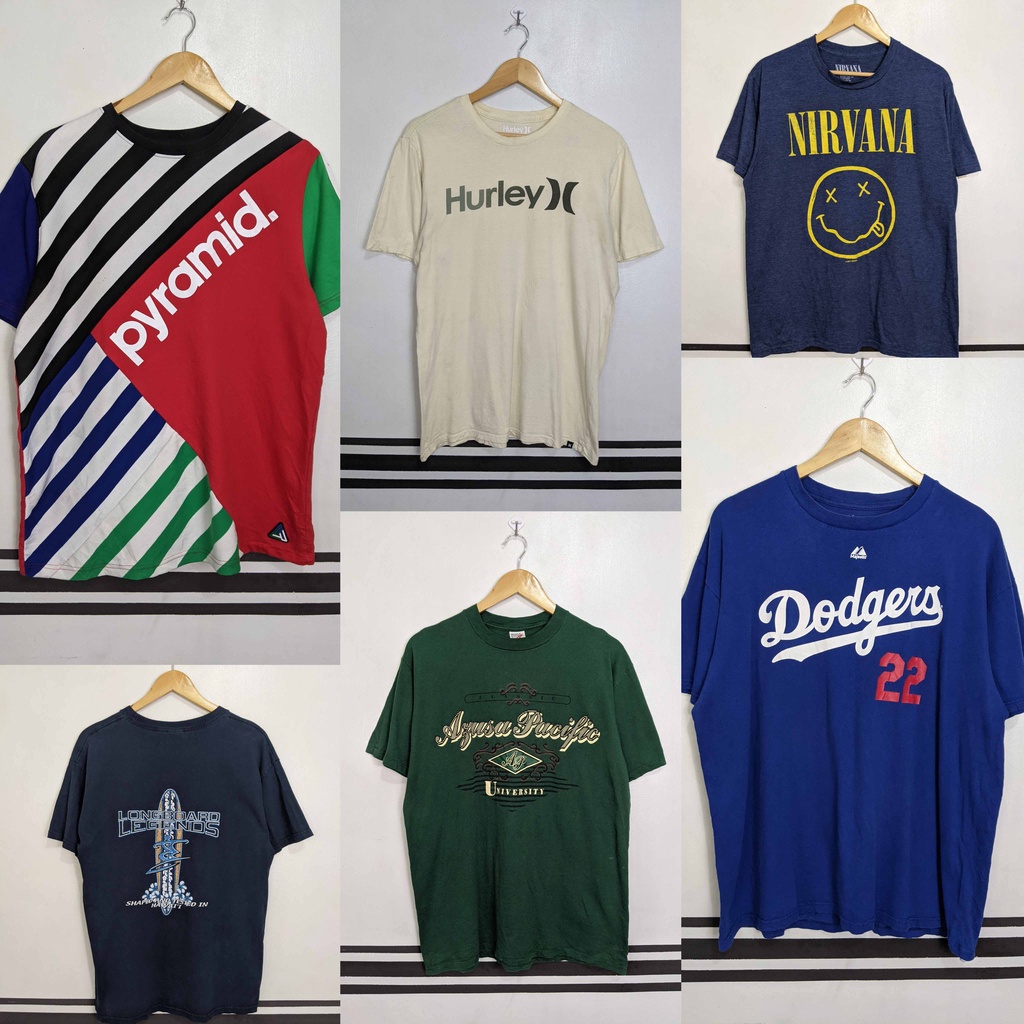 Men's T-shirt Selected US Preloved QM | Shopee Philippines