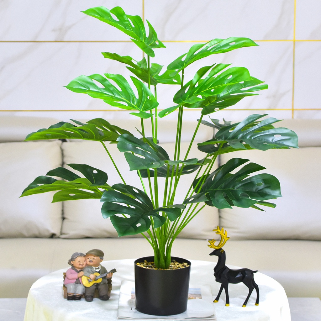 Artificial Monstera Deliciosa Plants, Fake Tropical Palm Tree with