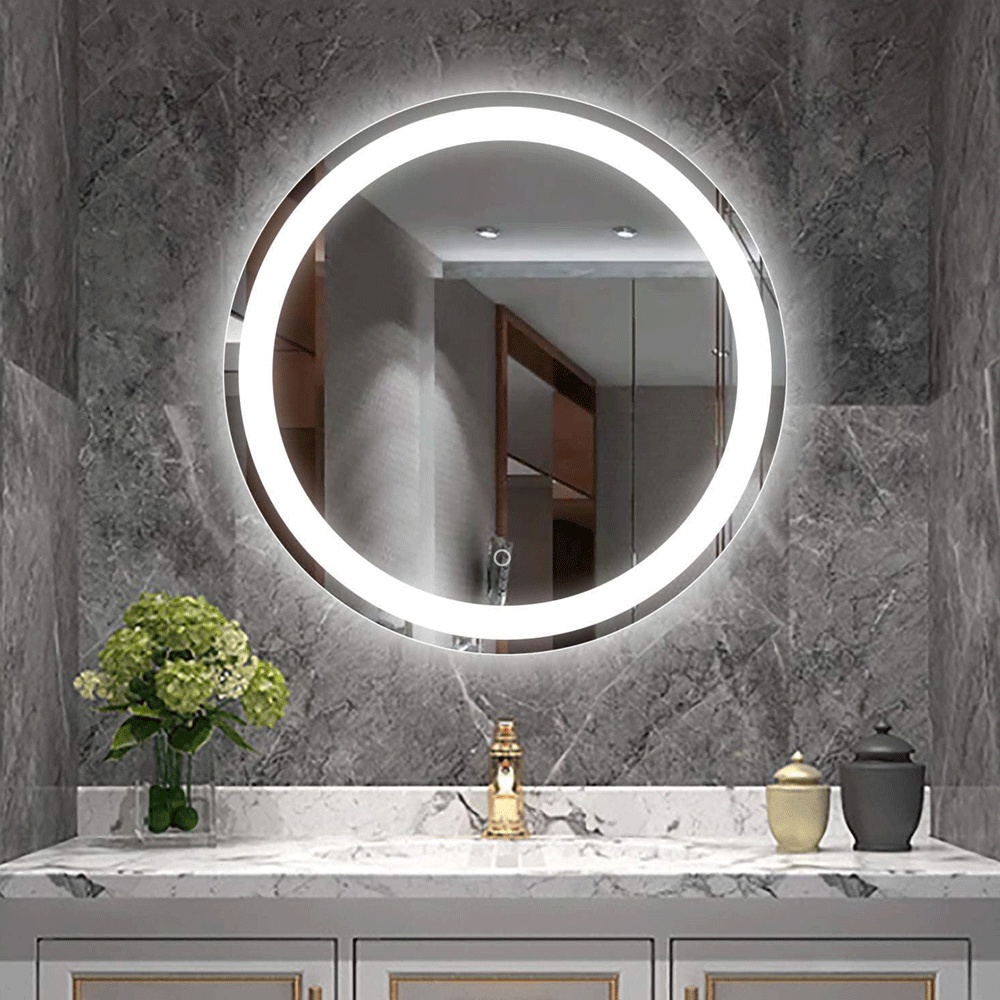 Wintop Bathroom LED Wall Mirror Circle with LED Lighting, Cool White ...