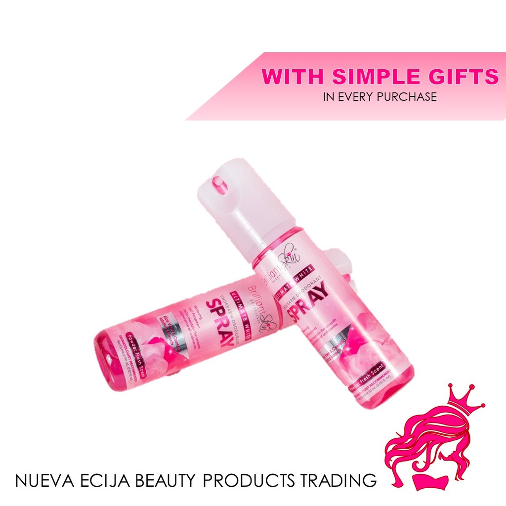 Brilliant Underarm Deodorant Spray ( Powder Fresh Scent) Ultimate