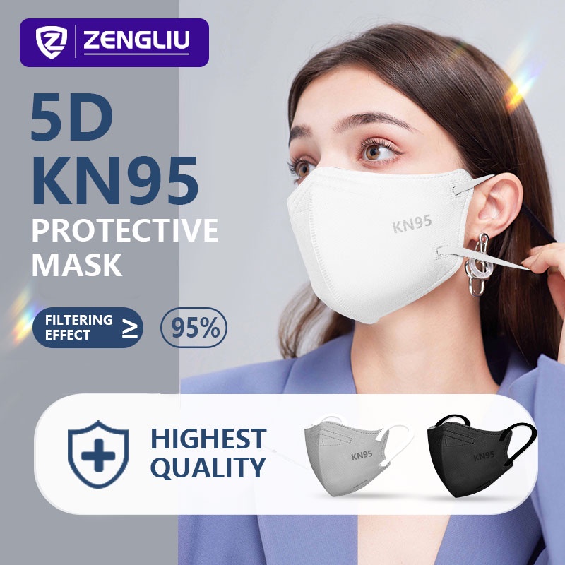 Kn95 5d Protective 100pcs Face Mask 5ply 5 Layers Medical Original ...