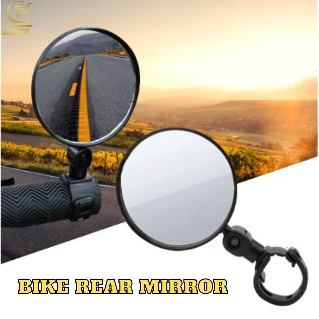 Universal Bicycle Rearview Mirror 360 Rotation Handlebar End Mirror Safety Bike Side Mirror Lens
