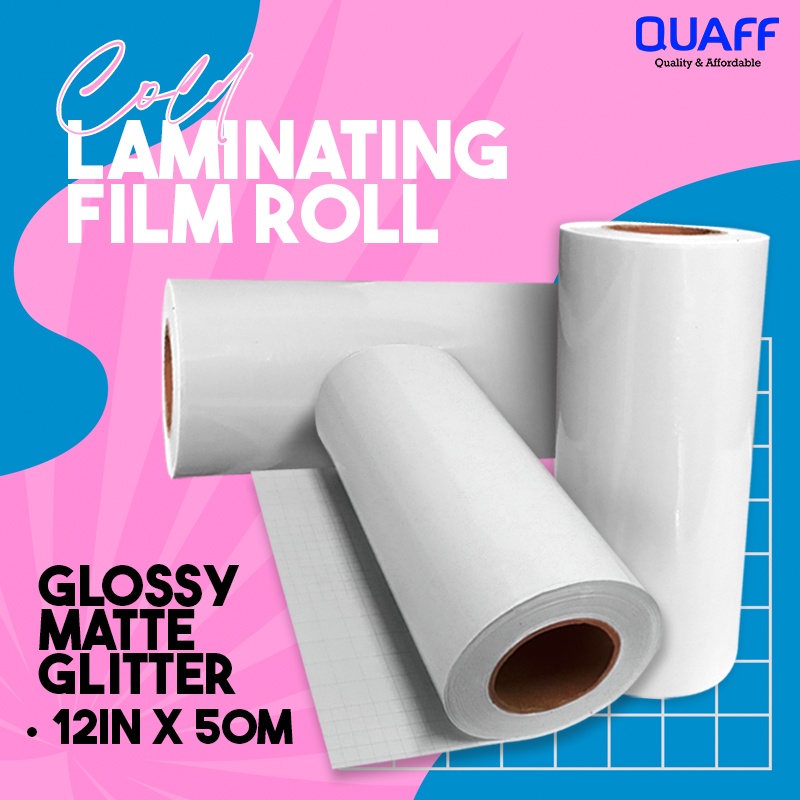 Quaff Cold Laminating Film   Photo Top Roll Glossy   Matte   Glitter 