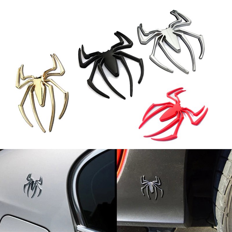 1 x Metal Spider Spiderman Logo Motor Car Rear Emblem Sticker Badge ...