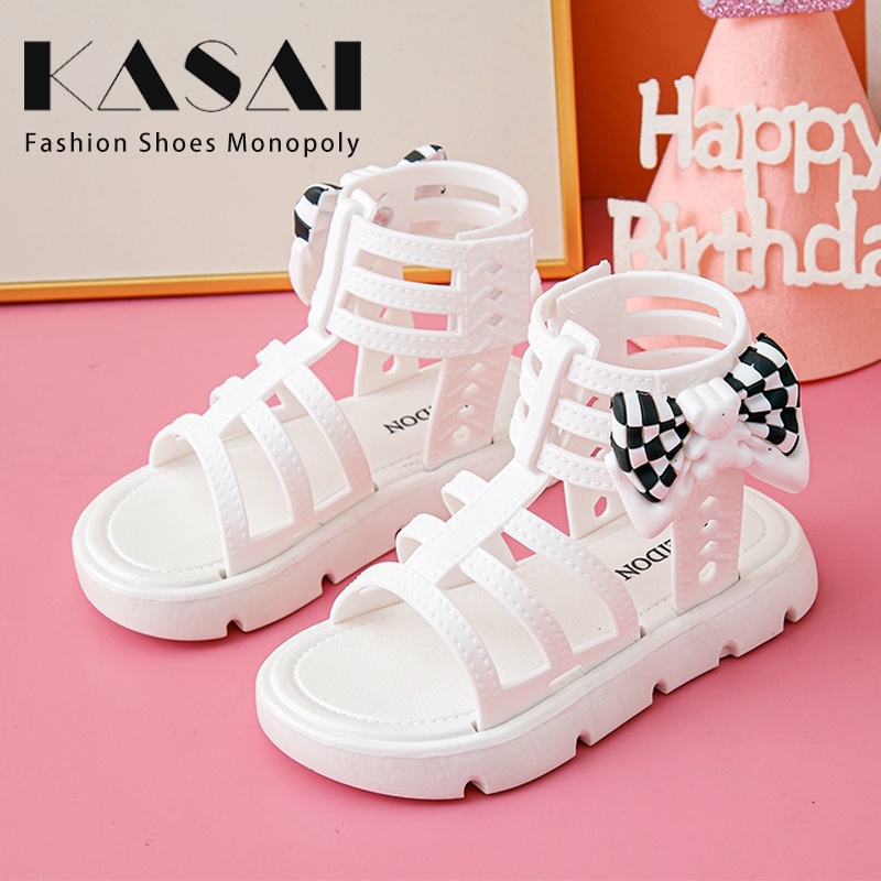 Girls shoes sandals for kids Summer Princess beatiful Soft soled ribbon ...