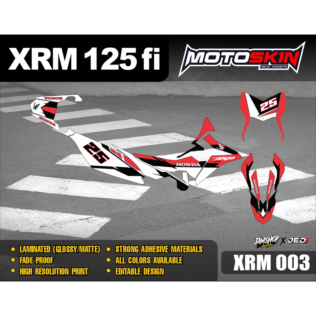 Honda XRM 125 FI Full Decals Limited Edition | Shopee Philippines