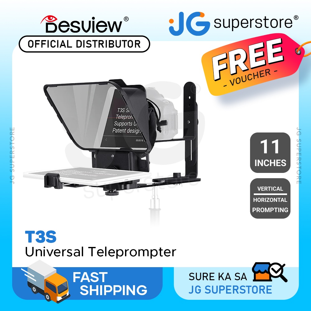 Desview/Bestview T3S Universal Teleprompter w/ Adjustable Double L