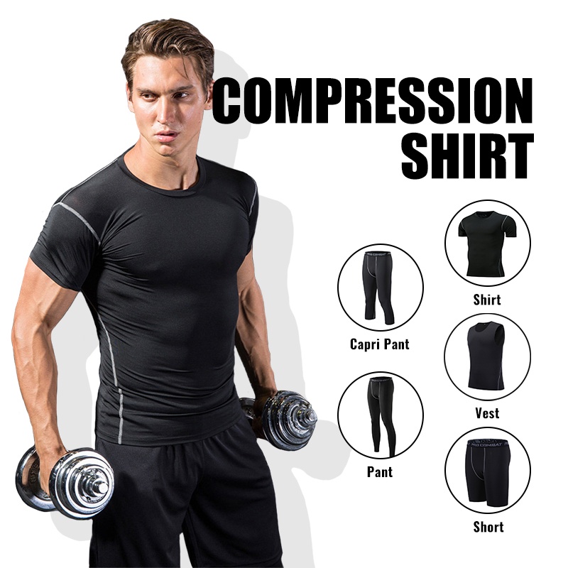 PaoBoo Compression Leggings Basketball Men Sports Fitness Running Cycling