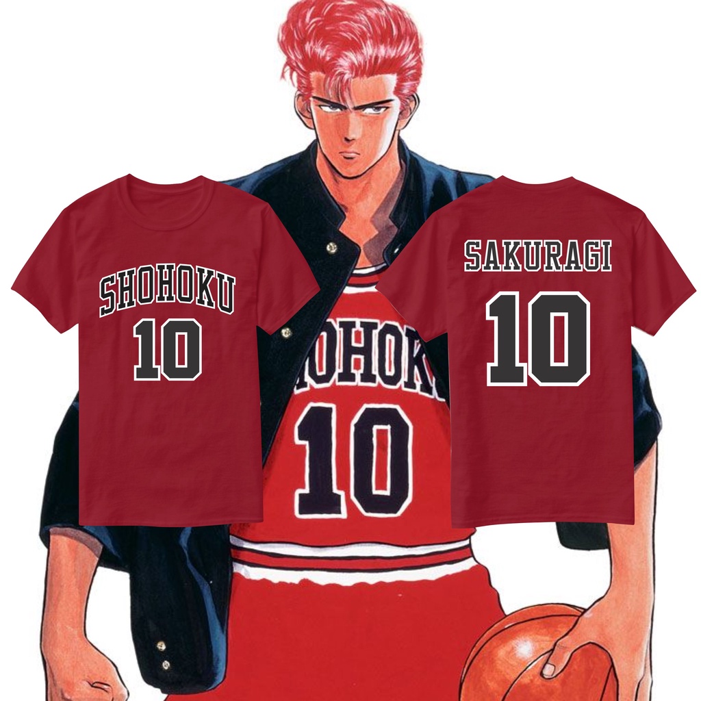 SlamDunk T-Shirt Jersey - Hanamichi Sakuragi - Skohoku | Shopee Philippines