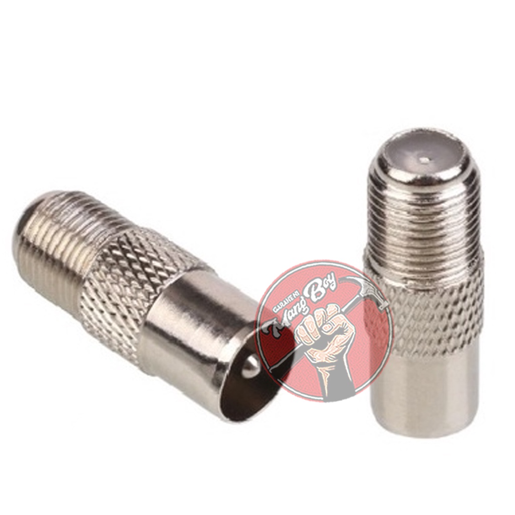 Coaxial TV F-Type Female To Male PAL RF Plug Adapter Connector Antenna