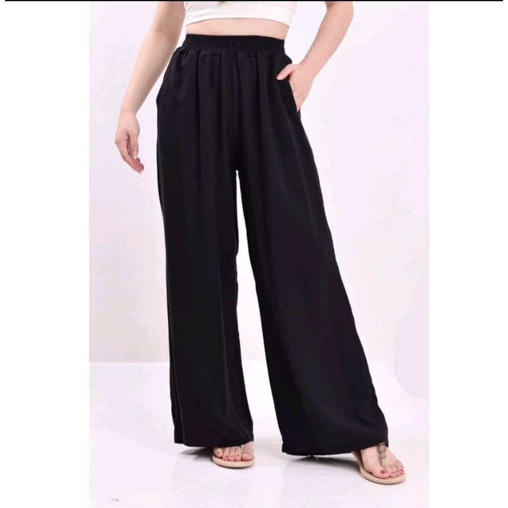 CASUAL WIDE LEG COTTON FLARE PANTS SQUARE PANTS | Shopee Philippines