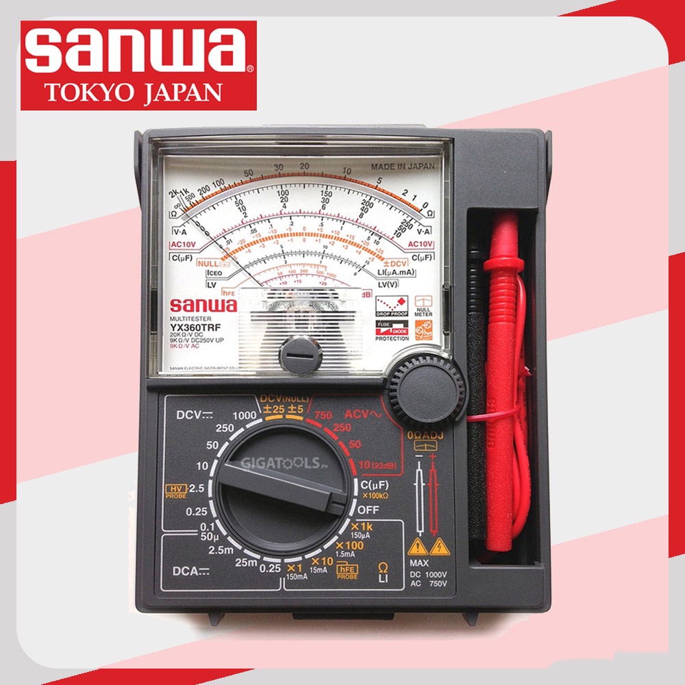 SanwaYX-360TRD Analog Multi-Tester Multi-Meter Made in JAPAN Analogue ...
